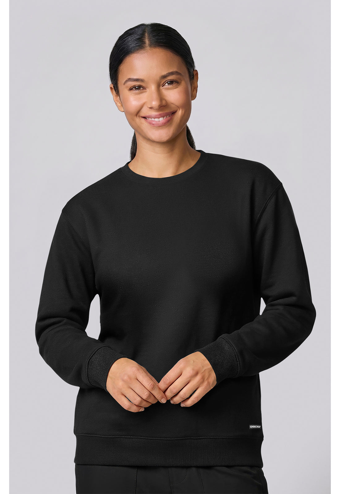 CHEROKEE CK00077 Crew Neck Sweatshirt — Black
