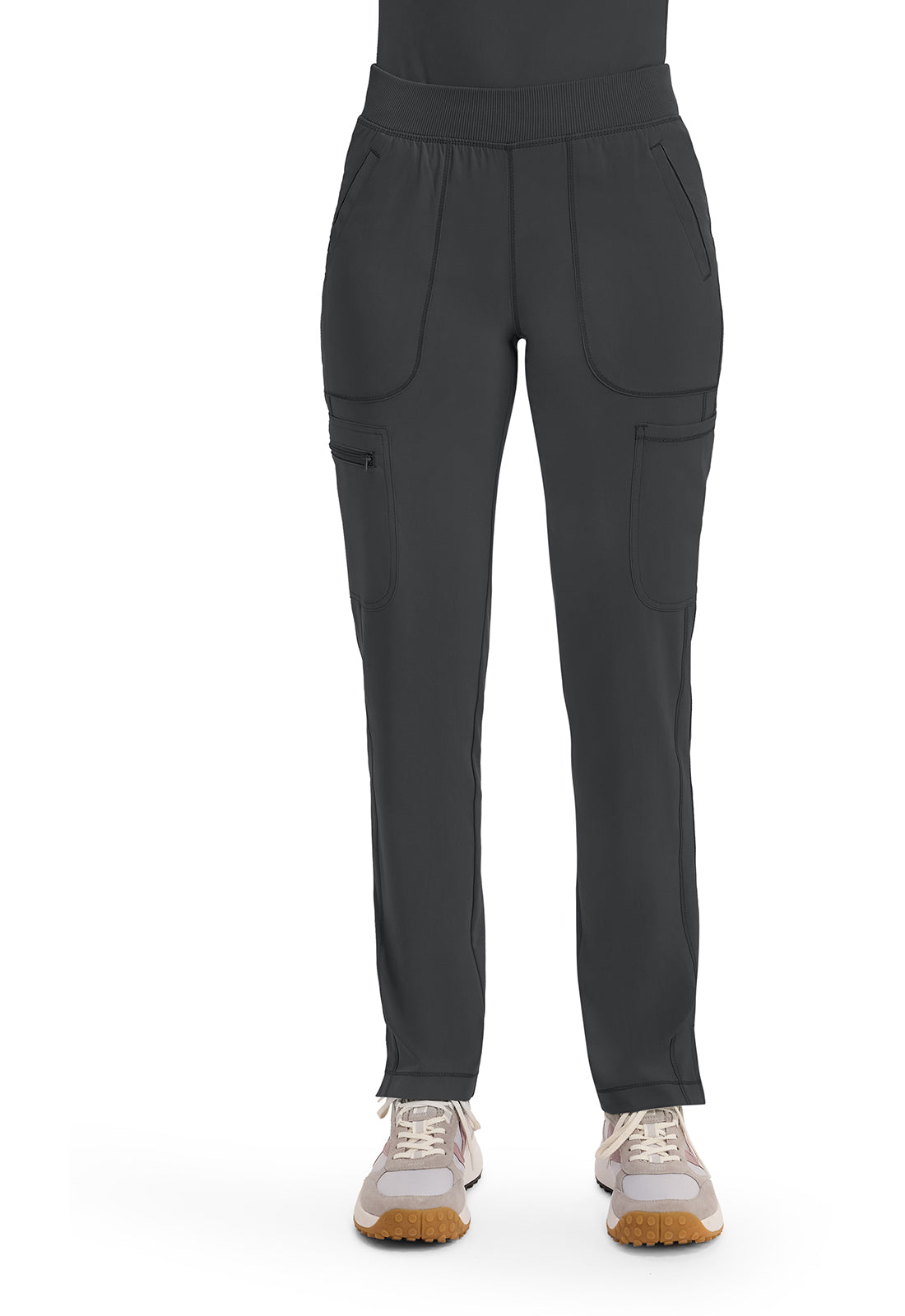 CHEROKEE CK065A Mid Rise Tapered Leg Pull-on Pant — Black