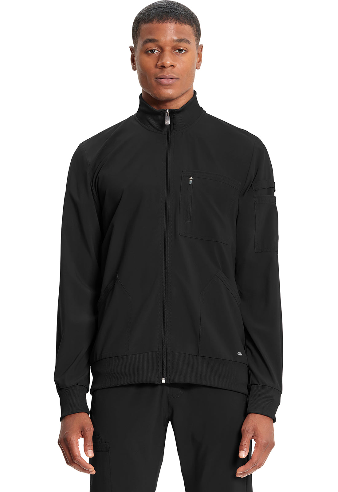 CHEROKEE CK305A Men's Zip Front Jacket — Black