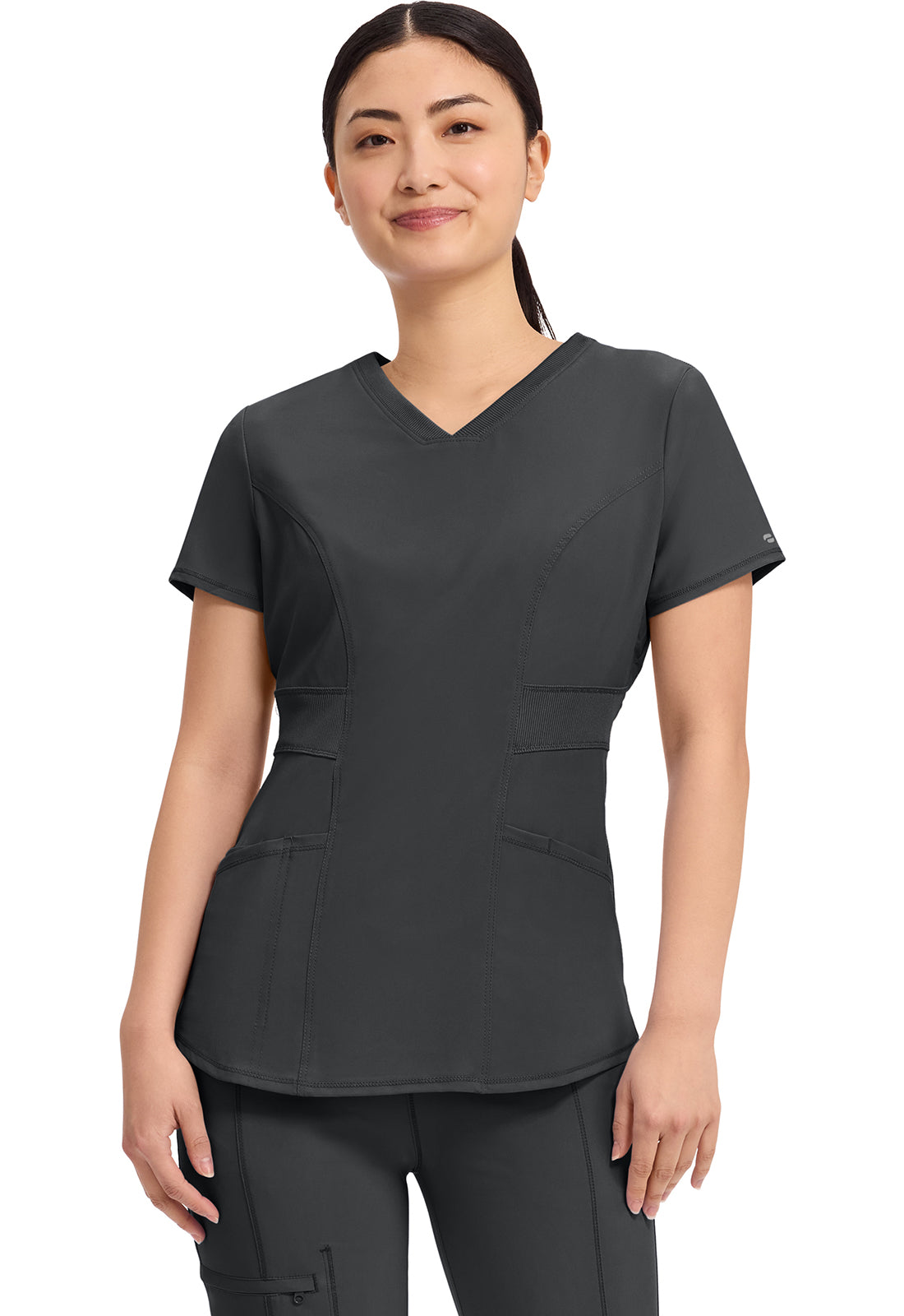 CHEROKEE CK623A V-Neck Top — Black