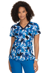 F100PR Lulu Top — Camo Frenchie Navy
