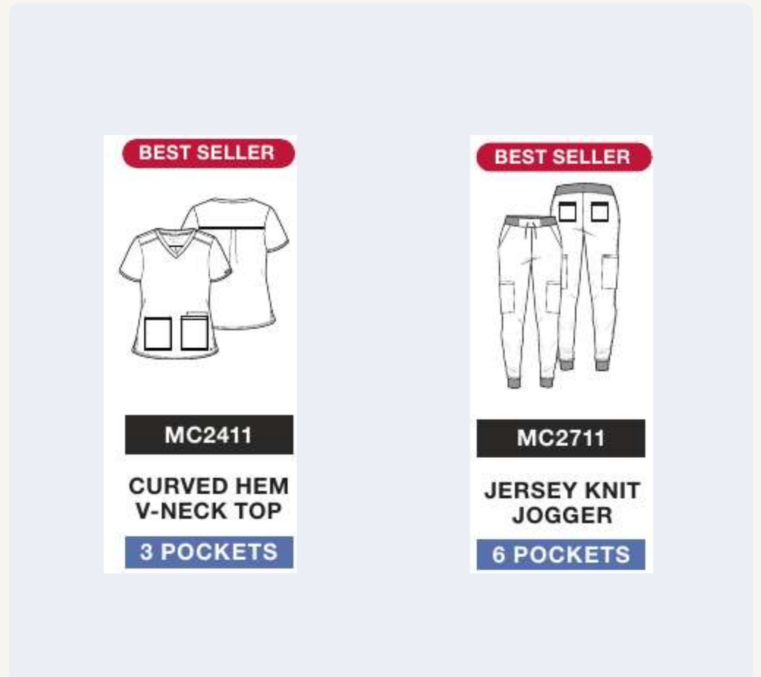 MC2411W 3 Pocket Top