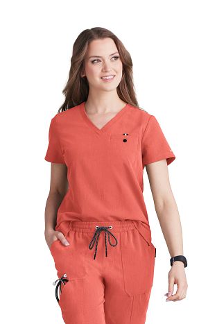 1010 Ready to Work Top — Heather Coral