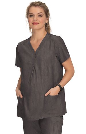 1073 Onboard Maternity Top — Heather Grey